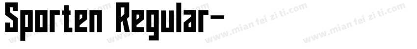 Sporten Regular字体转换